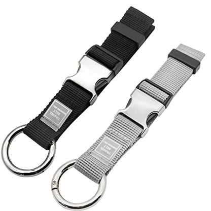 Add-A-Bag Luggage Strap Jacket Gripper, Luggage Straps Baggage Suitcase Belts Travel Accessories - Make Your Hands Free, Easy to Carry Your Extra Bags, (1x Black+1x Grey) - color: 1x Black+1x Grey