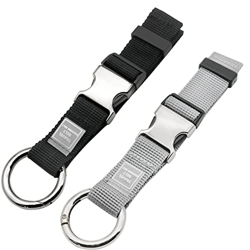 Add-A-Bag Luggage Strap Jacket Gripper, Luggage Straps Baggage Suitcase Belts Travel Accessories - Make Your Hands Free, Easy to Carry Your Extra Bags, (1x Black+1x Grey) - color: 1x Black+1x Grey