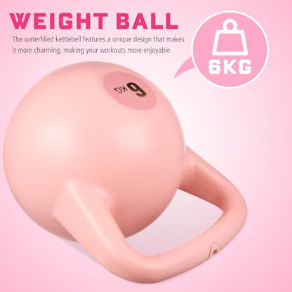 Water Filled Kettlebell PE Material Soft Kettlebell for Men Women Strength Training and Travel Exercise Equipment with Comfortable Grip and Multipurpose Use