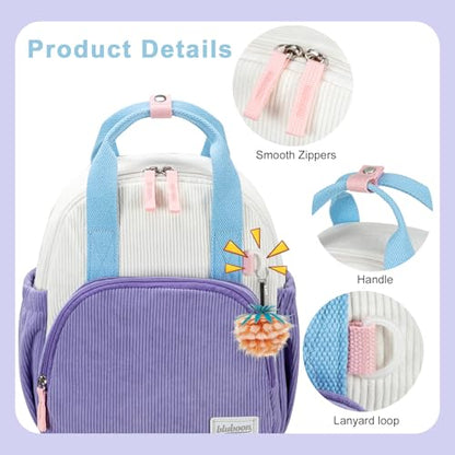 Bluboon Toddler Backpack for Girls Boys 2-4 Cute 12" Preschool Kindergarten Backpacks Kids Daycare Bags School Travel (Purple-blue, Age 2-4 (12" H not Fit A4 Folder)) - color: Purple-blue, size: Age 2-4 (12" H not Fit A4 Folder)