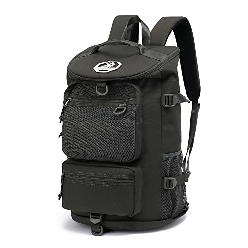 Kalesi Gym Duffle Bag Backpack 4-Way Waterproof with Shoes Compartment for travel Sport Hiking laptop (gray) - color: Gray
