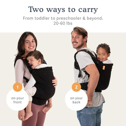 Beco Toddler Carrier with Extra Wide Seat, 100% Cotton - Front-Carry & Backpack Style - Lightweight & Ergonomic Sling Carrier for Children (24-48 Months) - Grey - color: Grey