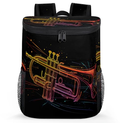 Insulated Cooler Backpack Portable Soft Cooler Bag Ice Chest Backpack for Camping Beach Picnic Lunch Work Travel - color: Multicolor 8