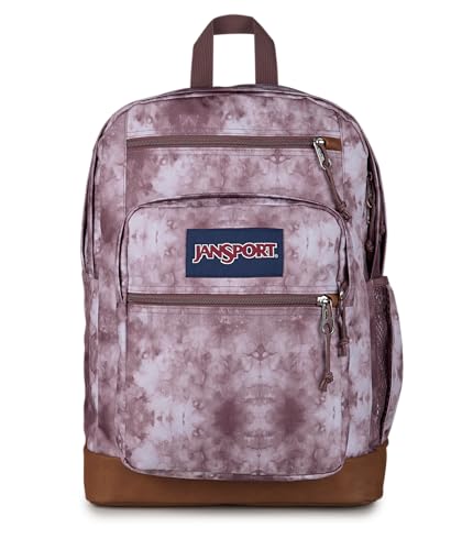 JanSport Cool Backpack with 15-inch Laptop Sleeve, Large Computer Bag Rucksack with 2 Compartments, Ergonomic Straps, Ice Dye - color: Ice Dye Mahogany Haze/White