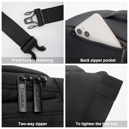 Cwatcun Waterresist Camera Waist Pack，Compact Crossbody Sling Bag for DSLR/SLR/Mirrorless Cameras - size: Large