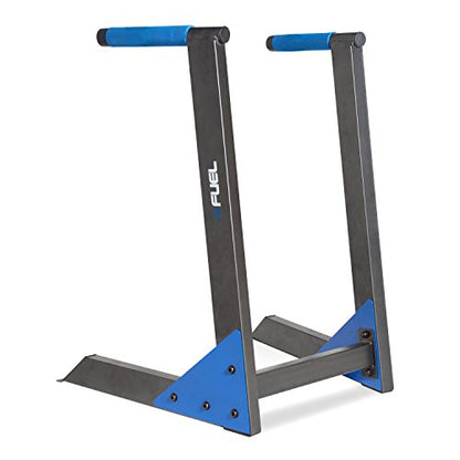 Fuel Pureformance Dip Station | Bodyweight Training | Multiple Options - color: Black/Blue - Deluxe Dip Station