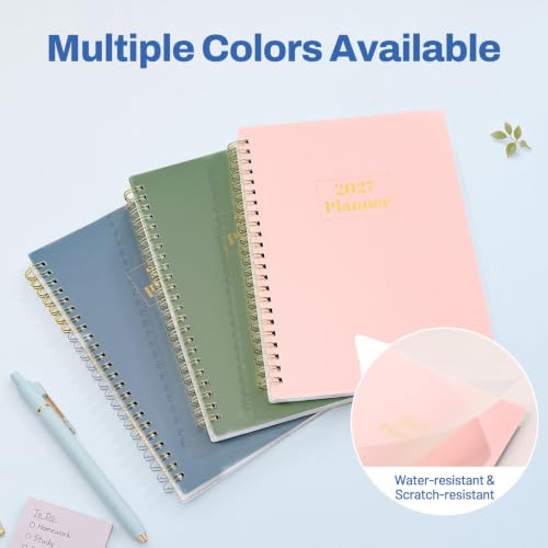 SUNEE 2027 Planner, Weekly and Monthly Calendar Planner, January 2027-December 2027, Daily Agenda with Tabs, Note Pages, Spiral Binding, 6"x8.3", Gray Blue - color: Gray Blue