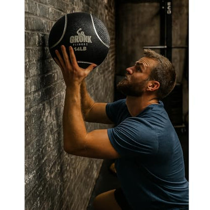 Gronk Fitness Premium Medicine Ball | Non-Slip Weighted Medicine Ball | Great Wall Ball for Full Body Workouts | Perfect for Strength & Conditioning Exercises - size: 2