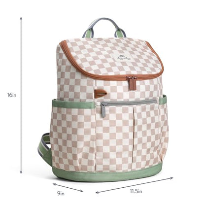 Itzy Ritzy Toddler & Kids Backpack - Lightweight Preschool & Elementary School Bag with Padded Straps, Trolley Sleeve, 2 Side Pockets, Tablet Sleeve & Name Label (Checkerboard) - color: Checkerboard