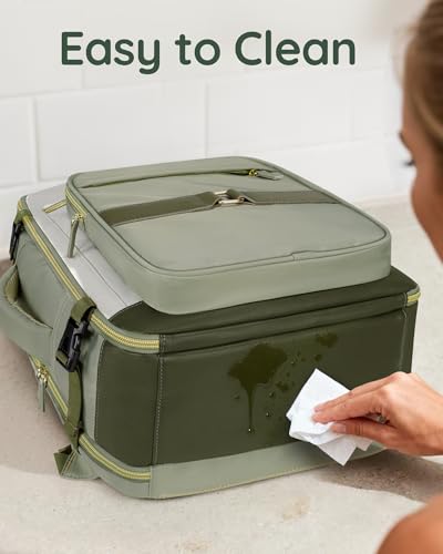 Taygeer Underseat Personal Item Backpack for Airlines, Dirt-resistant TSA Approved Frontier Airlines Personal Item Bag with 2 Packing Cubes, 35L Travel Carry on Backpack for Airplanes women, Green - color: Green