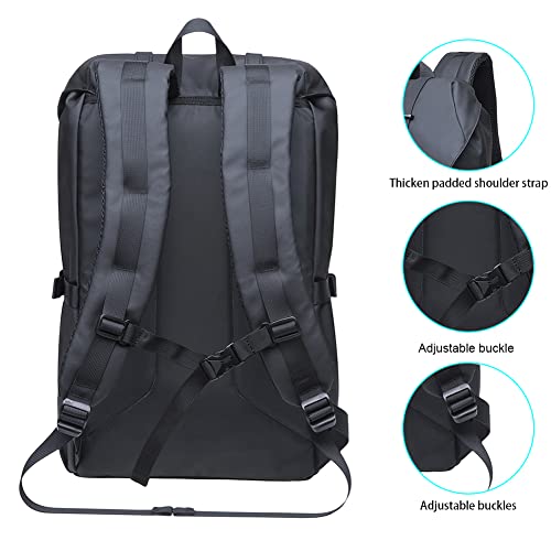 KAUKKO Laptop Outdoor Backpack Traveling Daypack Hiking Rucksack Large Capacity Bag Fits 15.6"(5-8-Black) - color: 5-8black