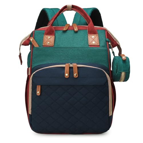 houscly Diaper Bag Backpack with Changing Station: Multicolor Travel Baby Bags for Girls Boys Pañaleras Para Bebe Newborn Essentials Must Haves Baby Shower Gifts Baby Registry - color: 02multicolor