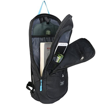WINDCHASER Cycling Backpack, 10L Bicycle Backpack Waterproof Breathable Bag for Outdoor Travel Hiking Climbing Biking Running Skiing (Black) - color: Black