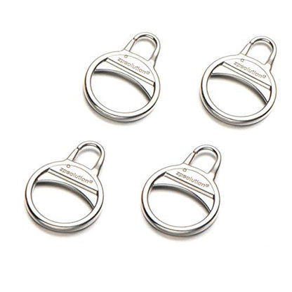 Zpsolution Zipper Handle Replacement Easy Use Round Zipper Pull Fixer for Jackets Coats Boots Shoes Backpack Luggage Suitcase - color: 4 sliver
