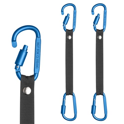 Bag Hook for Fence, Aluminum Alloy Carabiner Strap, Blue 2 | For Hanging Pickleball, Baseball, Softball and Tennis Bags, Lightweight & Durable, Indoor and Outdoor Use - color: Blue