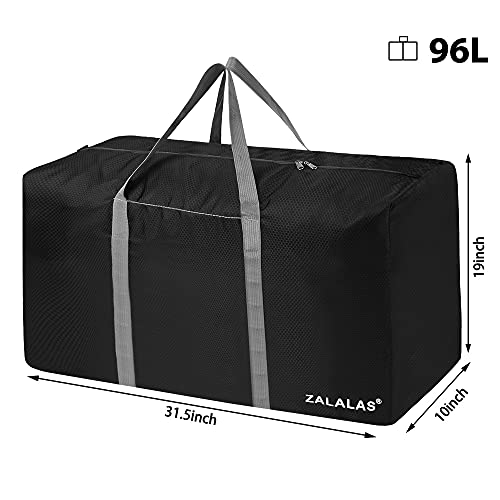 Travel Duffle Bag,96L Extra Large Duffel Bag Lightweight,Waterproof Duffle Bag for Men Women,Black - color: Black