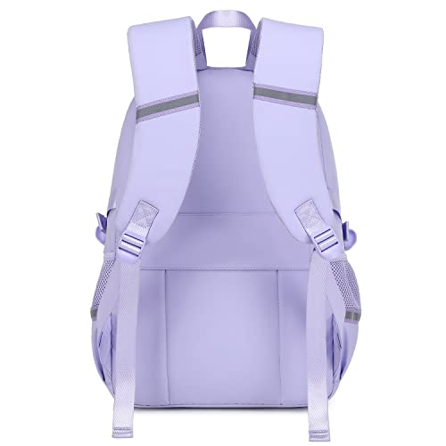 abshoo Big Student Laptop Backpack For College Women Middle High School Teen Girls Bookbag Travel Daypack (Purple) - color: Purple