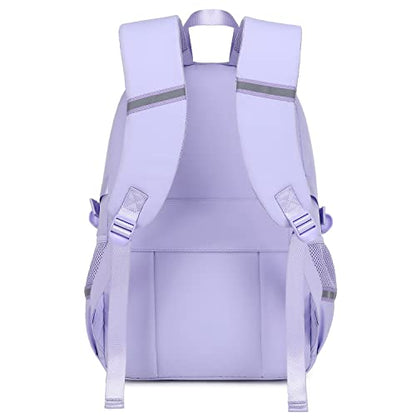 abshoo Big Student Laptop Backpack For College Women Middle High School Teen Girls Bookbag Travel Daypack (Purple) - color: Purple