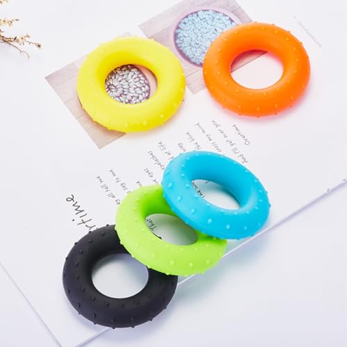 4pcs Hand Grip Strengthener Set Silicone Finger Exerciser Multi-resistance Muscle Strength Training Circles for Home Workout and Rehabilitation
