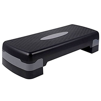 27" Adjustable Exercise Equipment Step Platform For Sports & Fitness (black & grey)