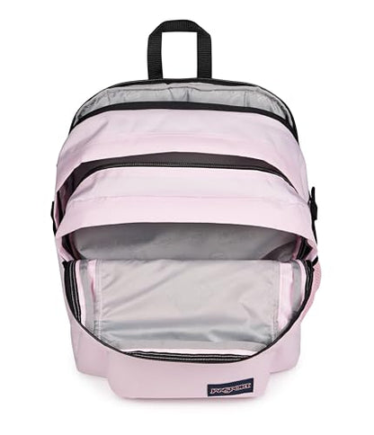 JanSport Main Campus Backpack - Travel or Work backpack w 15-Inch Laptop Sleeve and Dual Water Bottle Pockets, Pink Ice - color: Pink Ice