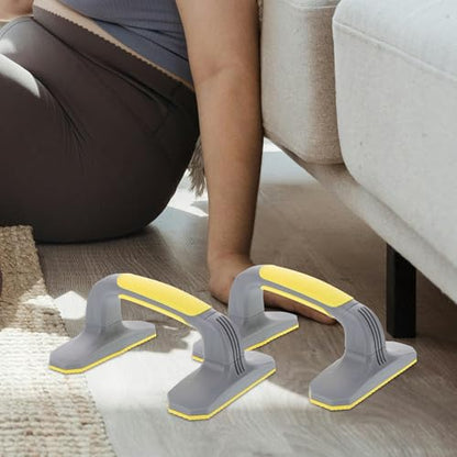 FOMIYES 2pcs Push up Bars Home Gym Equipment Anti-slip Soft Plastic Handles with Bottom Pads Strength Training Workout Stands for Floor Exercise and Body Fitness