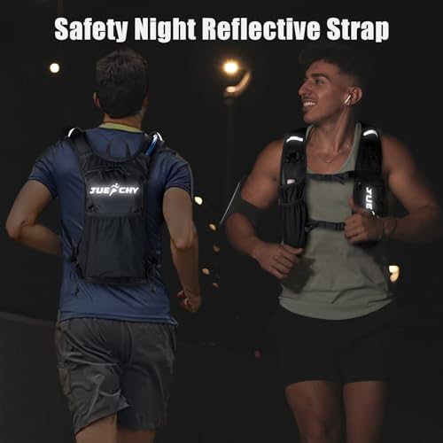 Jueachy Running Vest Lightweight for Men: Hydration Backpack with 2L Water Bladder - Waterproof Phone Pouch for Hiking