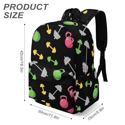 Laptop Backpack for Men Women Fitness Equipment Black Travel Work Backpack with Compartment Large Capacity Daypack