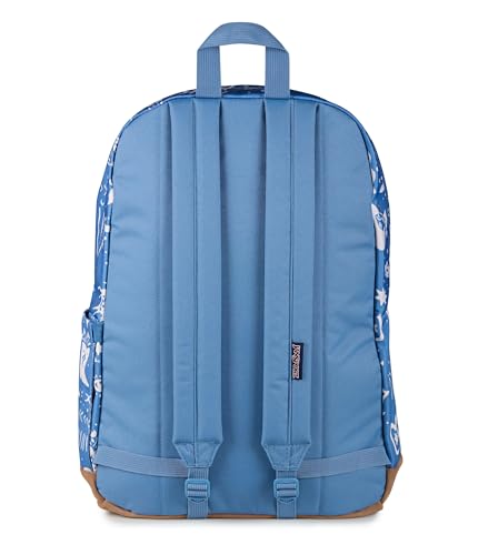 JanSport Right Pack Backpack - Durable Daypack with Padded 15" Laptop Sleeve, Spacious Main Compartment & Integrated Water Bottle Pocket - Yeehaw And Horses Elemental Blue/Cream - color: Yeehaw and Horses Elemental Blue/Cream