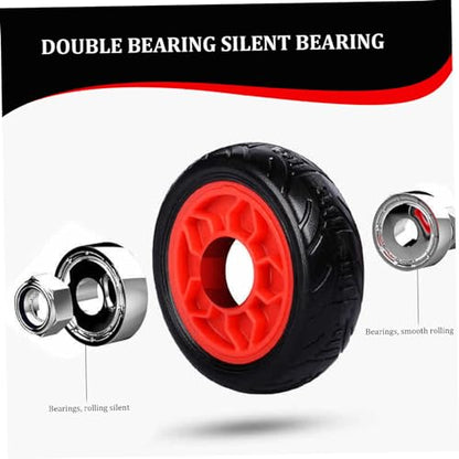 Ab Roller Automatic Rebound Abs Trainer 4 Wheels Heavy Duty Abdominal Wheel with Kneeling Mat Non-slip Low Noise Core Workout Ab Roller Wheel for Men Women