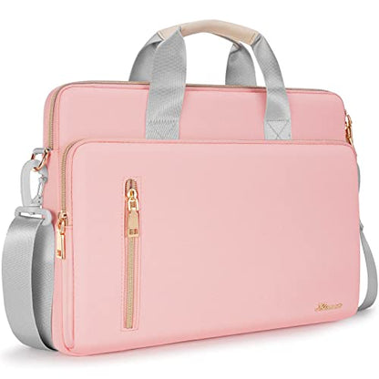 KIZUNA Laptop Bag Case 14 Inch Shoulder Sleeve Briefcase For 15" Macbook air M3 2024 M2/IdeaPad Slim 3i 14"/14" Yoga Slim Pro X/14 Lenovo IdeaPad 3i Gen/Flex 5/14.4" Surface Laptop Studio 2,Pink - color: Pink, size: 14 Inch