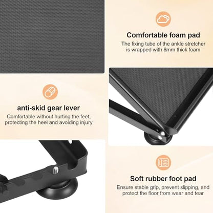 Steel Slant Board for Calf Stretching, Calf Stretcher Slant Board for Squats 5-Level Adjustable Incline Angles, Incline Board 660lbs Weight Capacity for Ankle Stretching Training Home Gym