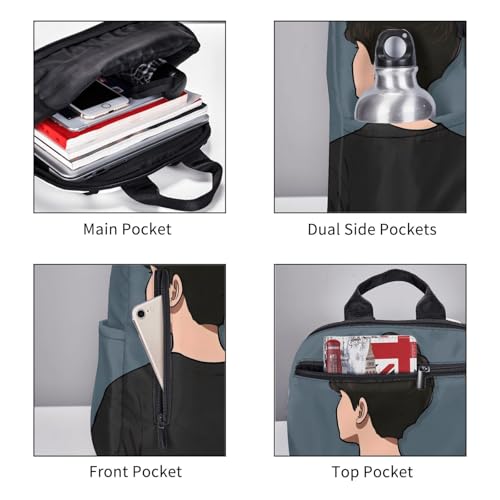Minimal Style Boy Men'S And Women'S Travel Backpacks, Lightweight Laptop Daily Bags With Water Cup Bags, Hiking University Leisure Weekend Travel Bags