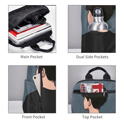 Minimal Style Boy Men'S And Women'S Travel Backpacks, Lightweight Laptop Daily Bags With Water Cup Bags, Hiking University Leisure Weekend Travel Bags
