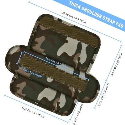 ZINMARK 2Pcs Tactical Shoulder Pad, Ultra-Thick Comfort Cushion for Vest Straps, Backpacks, Breathable & Shock-Absorbing,Camouflage-Green - color: Camouflage-green