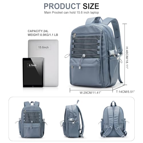 Backpacks For College Students Women,Aesthetic Bookbag,Casual Dayback Small Travel Backpacks,Waterproof Middle School Backpack For Teens Girls Boys(Blue) - color: C4-blue