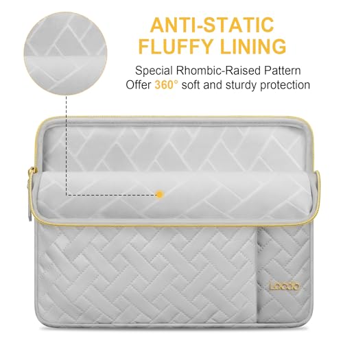 Lacdo 13 inch Laptop Sleeve Case for 13 inch New MacBook Air M5 A3449 (2026), M4 A3240 2025, M3 A3113, M2 A2681, M1 A2337, 13" MacBook Neo A18 Pro A3404 (2026), iPad Air/Pro 13 M5 Computer Bag, Gray - color: Gray, size: New MacBook Air/Neo/Pro 13 Inch