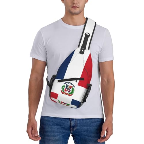 Flag Of The Dominican Republic Sling Backpack Hiking Backpack Crossbody Bag Sports Lightweight And Durable Chest Bag Shoulder Bag For Women Men - color: 1