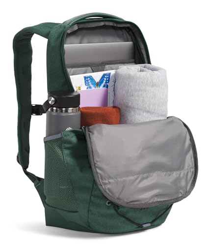 The North Face Jester Everyday Laptop Backpack - Commuter Daypack, Water Repellent, Laptop Sleeve, Duck Green Dark Heather/TNF Black, One Size - color: Duck Green Dark Heather/Tnf Black