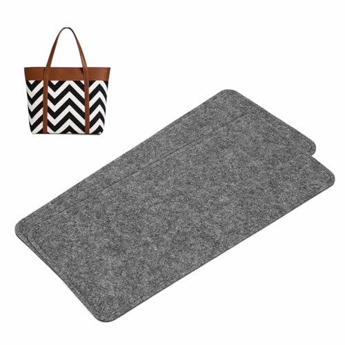 MECCANIXITY 2pcs Felt Base Shaper, 14.8 x 6.7 Inch Purse Base Shaper Tote Bottom Insert Purse Pads for the Bottom of Handbags Tote Bags Backpack Handbags Organizers, Gray - color: Gray, size: 14.8 x 6.7 Inch