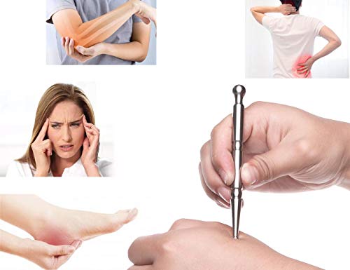 FeelFree Sport Acupuncture Pen-TMJ Massager Deep Tissue Massage Tool-Trigger Point Massage Relief Pain Therapy Tools Full Body Relaxing Trigger Self-Massage Acupressure Bar (A) - style: A