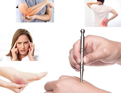 FeelFree Sport Acupuncture Pen-TMJ Massager Deep Tissue Massage Tool-Trigger Point Massage Relief Pain Therapy Tools Full Body Relaxing Trigger Self-Massage Acupressure Bar (A) - style: A