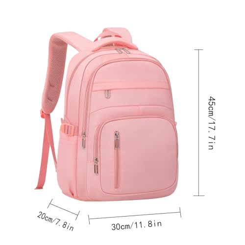 KBTYE Cute School Backpack for Women Men Casual Travel Laptop Backpack Aesthetic Lightweight College Bookbags for Kids(Pink) - color: Pink