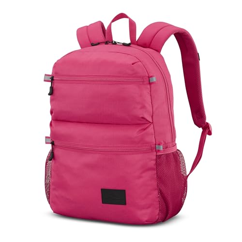 High Sierra Everclass Backpack - Travel or Work Laptop Bookbag with 360° Reflectivity, Dual Water Bottle Pockets & Fits Laptops Up To 15.6”, One Size, ELECTRIC FUCHSIA - color: Electric Fuchsia