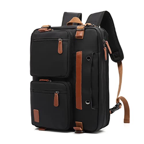 MOLNIA 3 in 1 Laptop Bag for Men, 17.3 Inch Work Bags for Men, Laptop Backpack, Briefcases, Messenger Bag, Computer Bags for Laptops for Men Women, Black - color: Black, size: Classic-17.3 inch