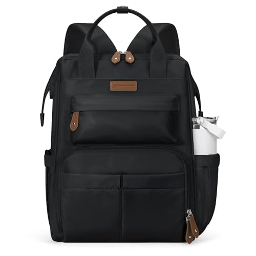 Maelstrom Laptop Backpack for Women Men, 15.6-17.3" Waterproof Travel Bag | Anti-theft Design, Lightweight, Luggage Strap, Device Protection, Breathable,Multi-Pockets, Perfect for Work/Business/School - color: Black, size: 15.6 Inch