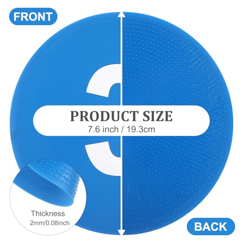 24 Pack Spot Markers Non Slip Rubber Agility Markers Flat Field Cones Floor Dots for Soccer Basketball Sports Speed Agility Training and Drills（7.6 Inch）