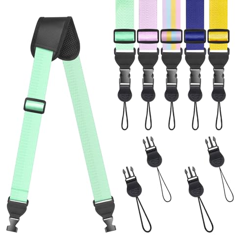 FIEIL Universal Shoulder Strap, Sandwich Mesh Padded Neck Lanyard, Replacement Comfortable Bag Strap for Camera, Cellphone Tablet,iPad, Laptop, Luggage Bag, Binocular(Mint Green) - color: Mint Green