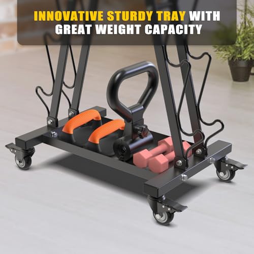 Kipika Heavy Duty 3 Tier Dumbbell Rack Multifunctional, Weight Rack for Dumbbells, Home Gym Equipment, Suitable for Storage of Dumbbell, Kettle Bell, Barbell Plate, Barbell Bar - color: 5 Tier Tilt Shelf