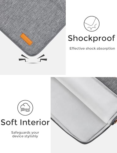 DOMISO Laptop Case Sleeve Protective Cover Compatible with MacBook Air 13 M4 M3 M2,MacBook Pro M2 M1,iPad Air/Pro,13 inch Dell,Lenovo, HP,Asus,Waterproof Computer Cases Bag with Handle,Grey - color: Grey, size: 13" for mac book
